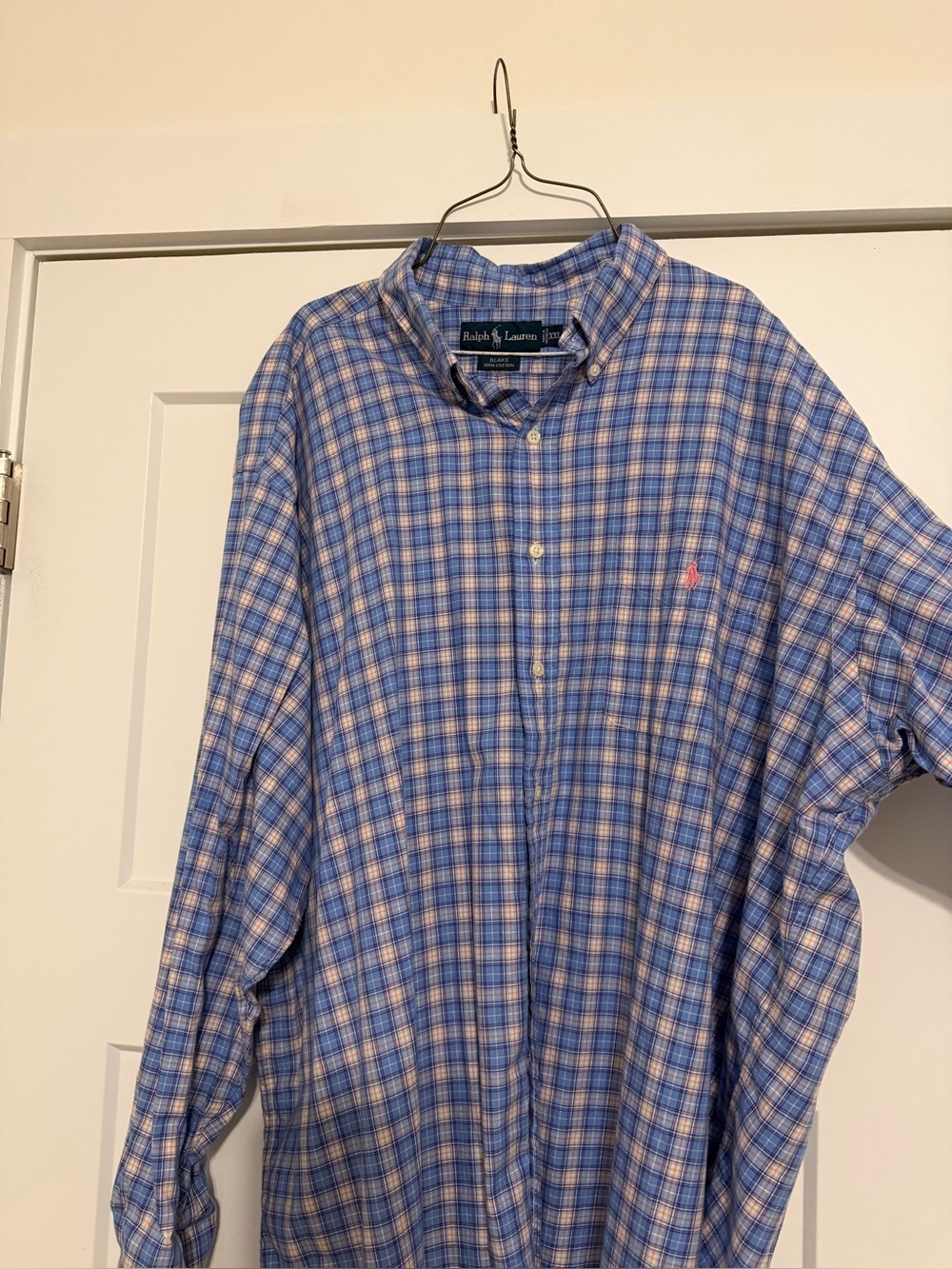 Ralph Lauren Blue/Pink Plaid Button-Down Long Sleeve Shirt